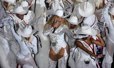 Beyoncé NFL half-time show review – country ho-ho-ho-down is playful and infectious