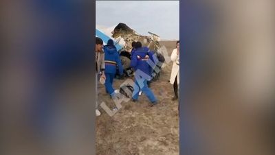 Survivors miraculously emerge from Azerbaijan Airlines plane crash wreckage