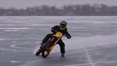 Watch the World’s Most Powerful Dirt Bike Shred on Very Thin Ice