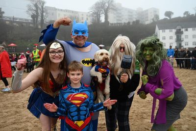 Record-breaking crowd takes the plunge at Tenby Boxing Day swim