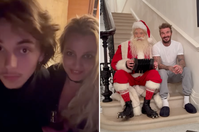 How celebrities spent Christmas, from Britney Spears’ surprise family reunion to David Beckham’s Santa visit