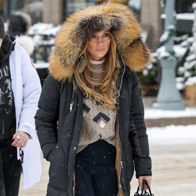 Jennifer Lopez Wears Massive Fur Yeti Boots With Princess Diana's Favorite $5,500 Designer Bag on Christmas