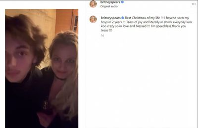 'Best Christmas of my life!' Britney Spears reunites with sons