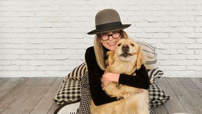 Diane Keaton's arched fireplace uses hand-picked bricks to bring personality to a simple hearth – the result is a designer-approved focal point