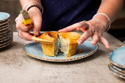 The pāua and the glory: cafe’s creation sparks pie mania in New Zealand