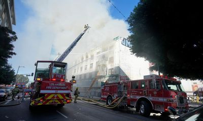 Morrison hotel featured on Doors’ album cover burns in Los Angeles fire