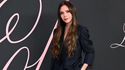 Blazer dress and patterned tights – Victoria Beckham's effortlessly chic outfit is so easy to recreate