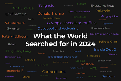 News, songs, movies and games: What the world searched for in 2024