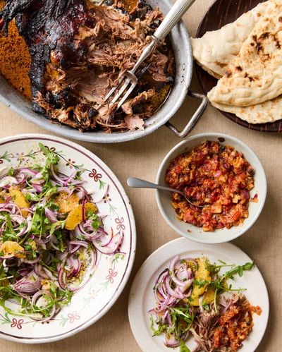 Honey & Co’s recipe for slow-cooked shredded lamb shoulder