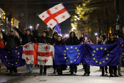 Thousands In Georgia Human Chain As Pro-EU Protests Enter 2nd Month