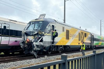 Three firefighters, 12 passengers injured when train collides with fire truck in Florida