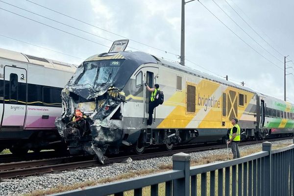 Three firefighters, 12 passengers injured when train collides with fire truck in Florida