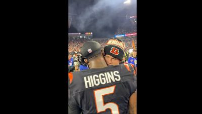 Cameras Captured Bengals Joe Burrow and Tee Higgins's Fired-Up Reaction to Beating Broncos in OT