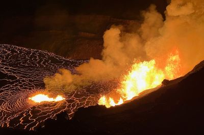 Toddler saved inches from falling into erupting Hawaii volcano