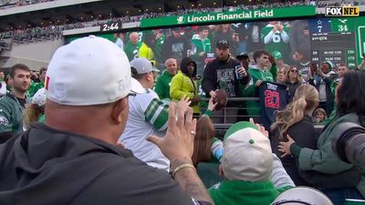 Eagles Fans Kindly Threw Back Tanner McKee's First TD Ball That A.J. Brown Tossed