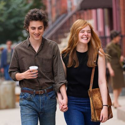 Elle Fanning and Timothée Chalamet Recreate Ariana Grande and Cynthia Erivo's "Holding Space" Moment