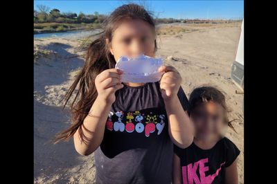 Two Young Girls Carrying a Note Found at Texas Border After Being Abandoned By Migrant Smugglers