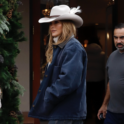 Jennifer Lopez's Cowgirl 'Fit Proves 2024's Barrel Leg Jeans Trend Isn't Going Anywhere In the New Year