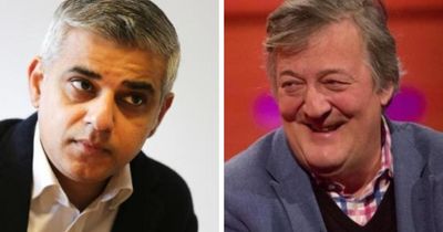 Stephen Fry and Sadiq Khan among those recognised in New Year Honours list