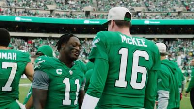 Eagles Captured Wholesome Moment A.J. Brown Delivered Tanner McKee's First TD Ball