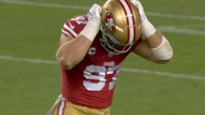 Nick Bosa Checked for Concussion After Taking Brutal Hit From Own Teammate vs. Lions