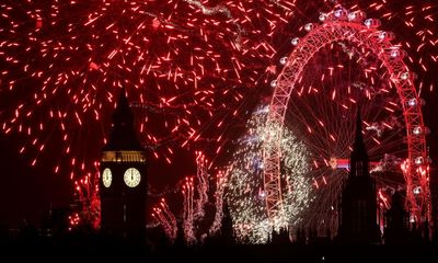 London welcomes new year with fireworks as weather cancels events across UK