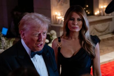 Donald Trump and wife Melania walk Mar-a-Lago red carpet at New Year’s Eve party