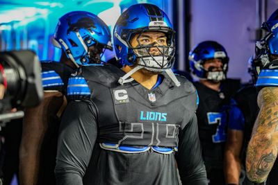 The Lions will rock the black and blue uniforms for Week 18 vs Vikings