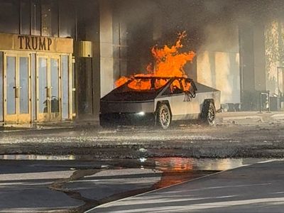 Surveillance footage shows moment Cybertruck explodes outside Trump Las Vegas hotel