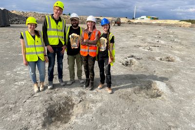 Hundreds of dinosaur footprints dating back 166 million years found in quarry