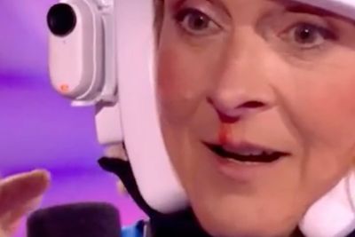 Ex-BBC Breakfast presenter Louise Minchin left with bloody nose on Gladiators