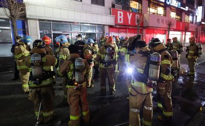 Dozens rescued after fire breaks out at commercial building in South Korea