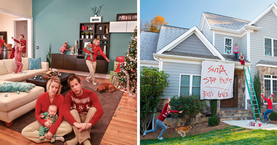 This Family’s Annual Christmas Cards Hilariously Capture The Chaos Of The Holidays