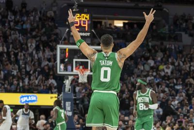 Tatum stars in Minnesota as short-handed Celtics beat Timberwolves