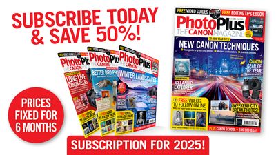 New PhotoPlus: The Canon Magazine issue 226 on sale. New savings for 2025 with 50% off subscriptions!