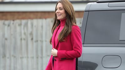 Kate Middleton's cherry drop red coat and matching roll neck was the perfect antidote to a grey January day