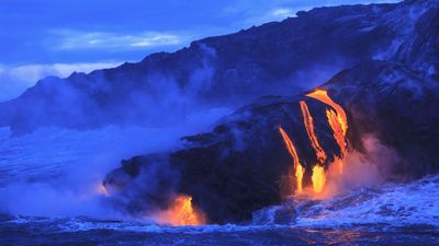 "National Parks are not playgrounds" – caution urged after toddler makes a break for it during volcanic eruption