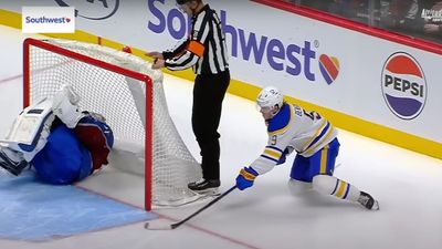 Sabres Allowed to Score Goal While Injured Avalanche Goalie Lies Crumpled Up in Net