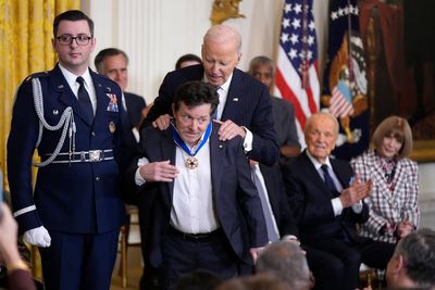 Michael J Fox cheered at White House as he steps forward to receive Medal of Freedom from Biden