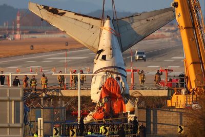 Search at Jeju Air plane crash site comes to an end week after tragic accident that killed 179 people