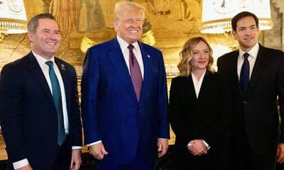 Giorgia Meloni meets Donald Trump in flying visit to Mar-a-Lago