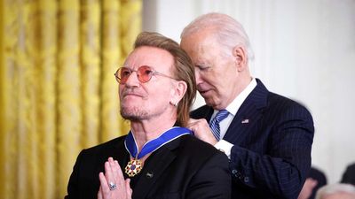 "Frontmen don't do humble, but today I was": Bono receives Presidential Medal of Freedom from Joe Biden