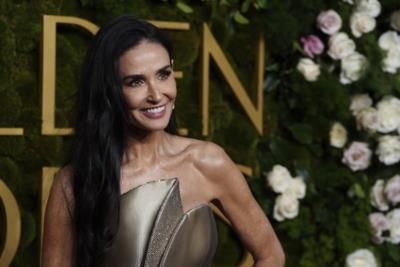 Demi Moore Wins First Golden Globe For 'The Substance' Role