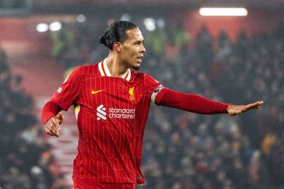 Liverpool: Virgil van Dijk reacts to Trent Alexander-Arnold's performance against Manchester United