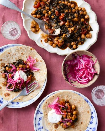 Rukmini Iyer’s quick and easy recipe for tamarind chickpeas with cavolo nero