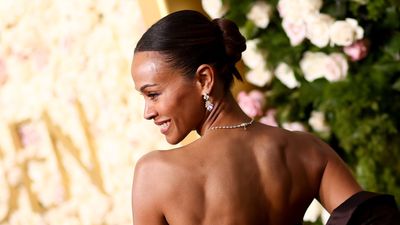 Zoe Saldana dazzles in the colour of 2025 to accept her Golden Globe Award