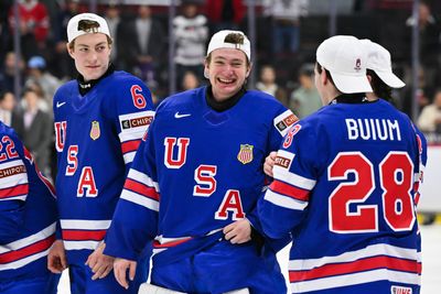 Best photos from Trey Augustine’s gold medal run at the world juniors