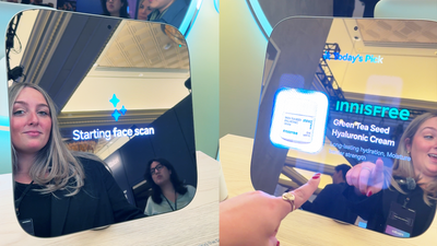 Samsung’s MicroLED smart mirror analyzed my skin, and then told me exactly which skincare products I should buy to fix it