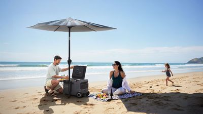 Anker unveils solar beach umbrella with charging speeds up to 100W and an electric cooler