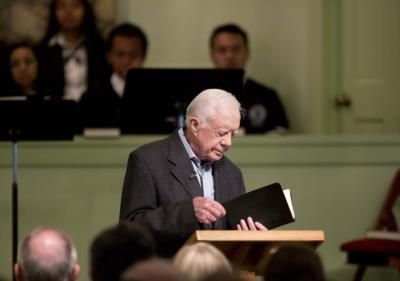 Former President Jimmy Carter's Grandson Pays Tribute